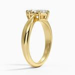 Thea Tapered Solitaire Diamond Ring Yellow Gold 18k Marquise Engagement Ring