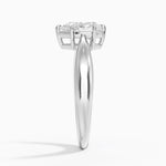 Thea Tapered Solitaire Diamond Ring Platinum Pear Engagement Ring