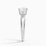 Thea Tapered Solitaire Diamond Ring Platinum Princess Engagement Ring