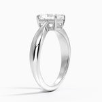 Thea Tapered Solitaire Diamond Ring Platinum Radiant Engagement Ring