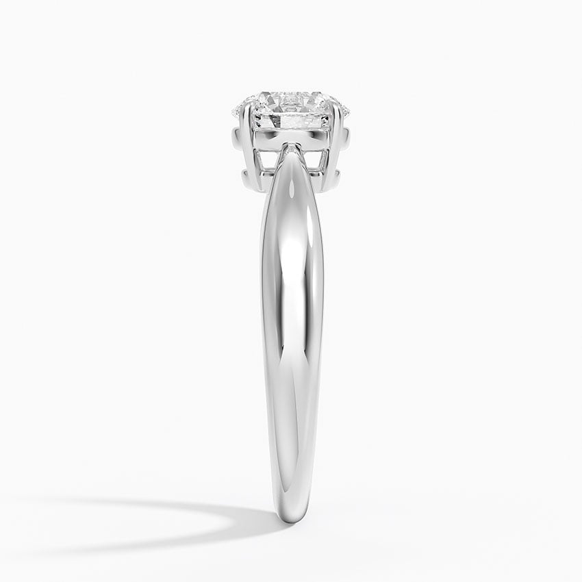Thea Tapered Solitaire Diamond Ring Platinum Round Engagement Ring