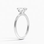 Hidden Heart Solitaire Ring Platinum Oval Engagement Ring