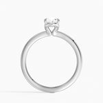 Hidden Heart Solitaire Ring Platinum Oval Engagement Ring