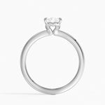 Hidden Heart Solitaire Ring Platinum Radiant Engagement Ring