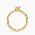 Hidden Heart Solitaire Ring Yellow Gold 18k Radiant Engagement Ring