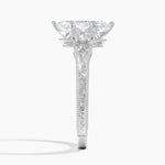 Hudson Engraved Three Stone Diamond Ring (1/3 ct. tw.) Platinum Marquise Engagement Ring