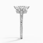 Hudson Engraved Diamond Ring Platinum Marquise Engagement Ring