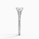Hudson Engraved Diamond Ring Platinum Princess Engagement Ring