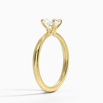 Freesia 2mm Solitaire Ring Yellow Gold 18k Cushion Engagement Ring