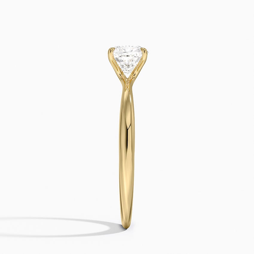 Freesia 2mm Solitaire Ring Yellow Gold 18k Cushion Engagement Ring