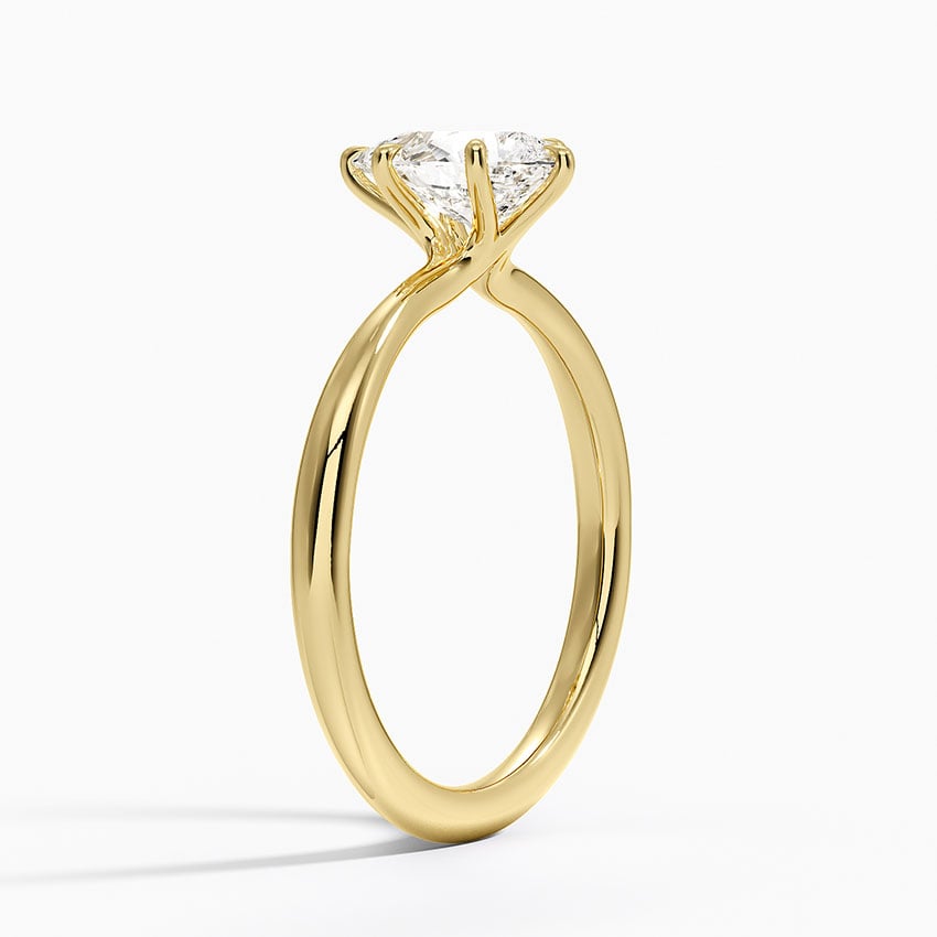 Freesia 2mm Solitaire Ring Yellow Gold 18k Pear Engagement Ring
