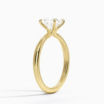 Freesia 2mm Solitaire Ring Yellow Gold 18k Princess Engagement Ring