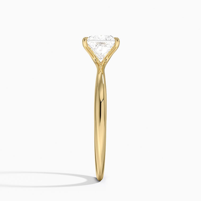 Freesia 2mm Solitaire Ring Yellow Gold 18k Princess Engagement Ring