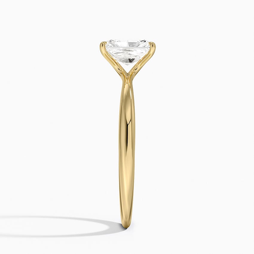 Freesia 2mm Solitaire Ring Yellow Gold 18k Radiant Engagement Ring