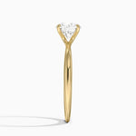 Freesia 2mm Solitaire Ring Yellow Gold 18k Round Engagement Ring