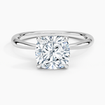 Freesia 2mm Solitaire Ring Platinum Cushion Engagement Ring