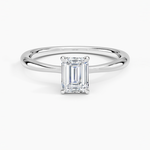 Freesia 2mm Solitaire Ring Platinum Emerald Engagement Ring