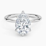 Freesia 2mm Solitaire Ring Platinum Pear Engagement Ring