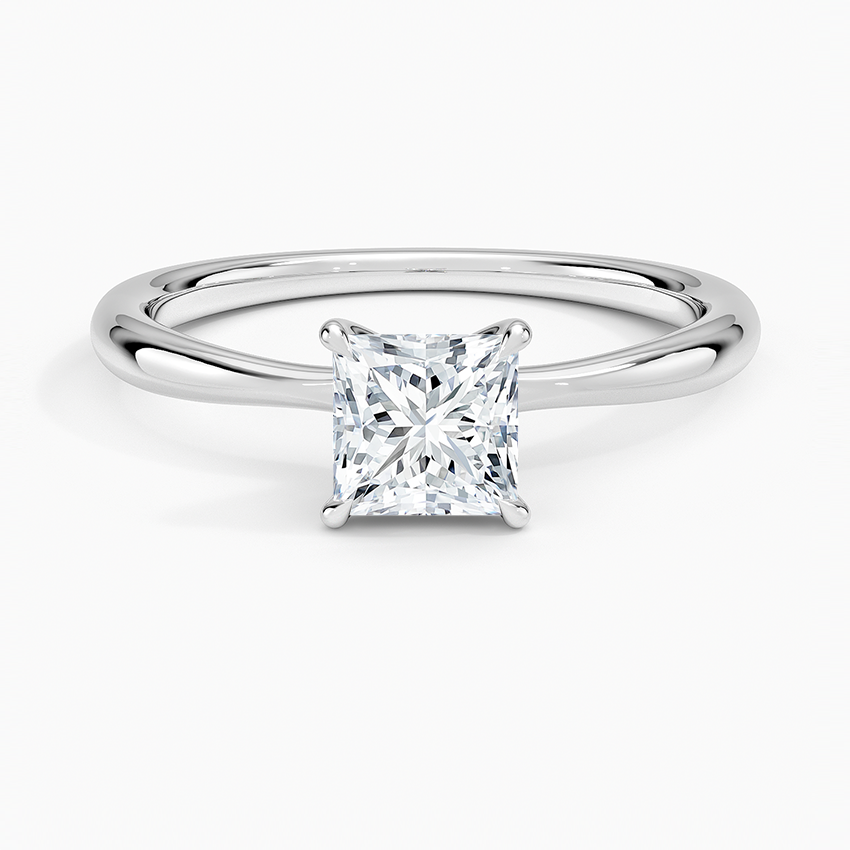 Freesia 2mm Solitaire Ring Platinum Princess Engagement Ring