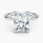 Freesia 2mm Solitaire Ring Platinum Radiant Engagement Ring