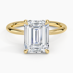 Freesia 2mm Solitaire Ring Yellow Gold 18k Emerald Engagement Ring
