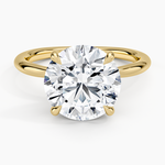 Freesia 2mm Solitaire Ring Yellow Gold 18k Round Engagement Ring