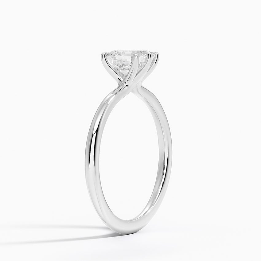 Freesia Six-Prong Solitaire Ring Platinum Asscher Engagement Ring