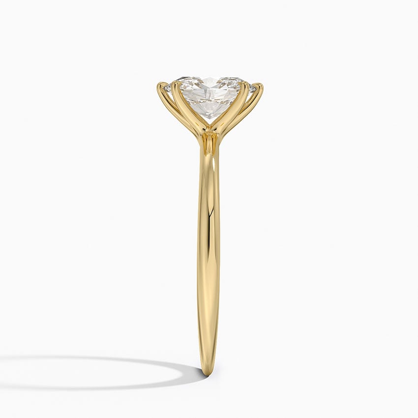 Freesia Six-Prong Solitaire Ring Yellow Gold 18k Oval Engagement Ring