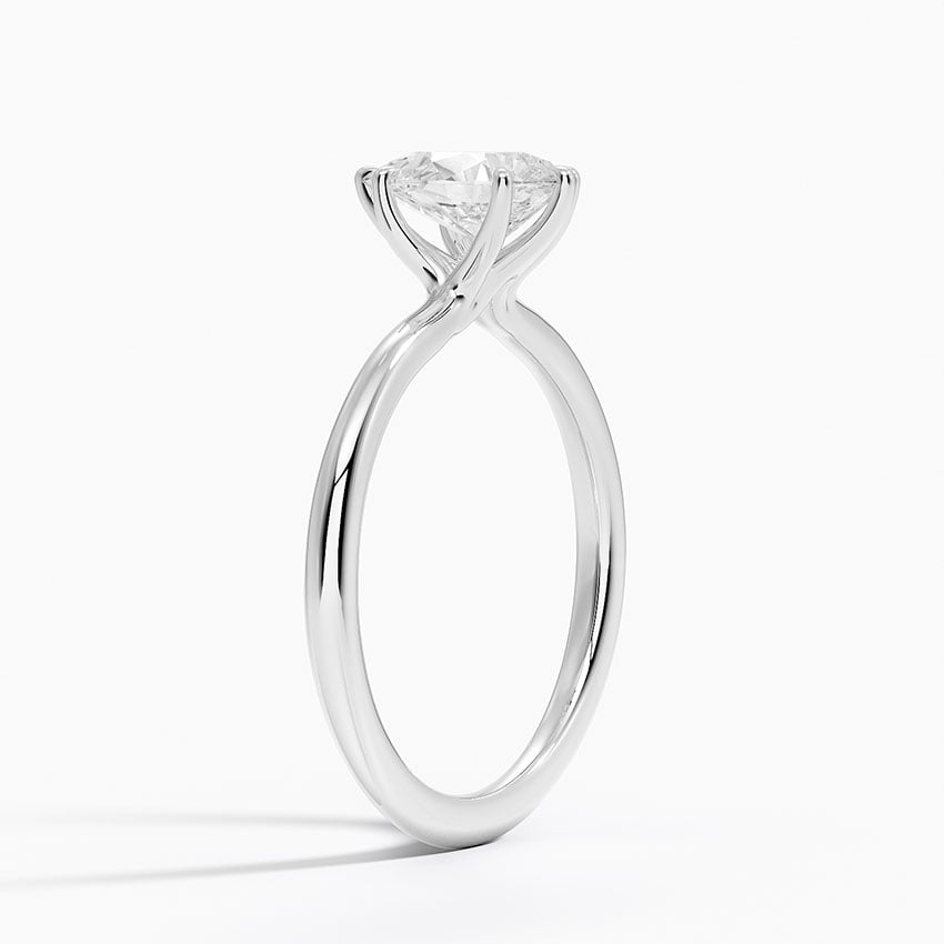 Freesia Six-Prong Solitaire Ring Platinum Pear Engagement Ring