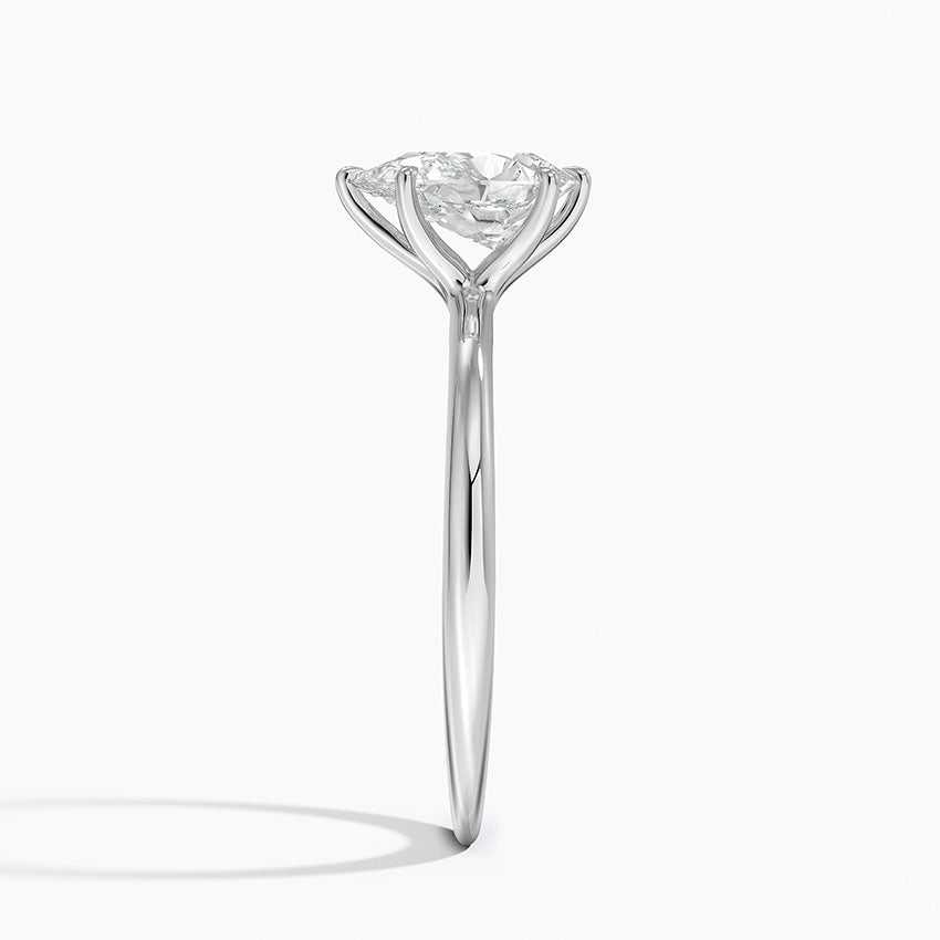 Freesia Six-Prong Solitaire Ring Platinum Pear Engagement Ring