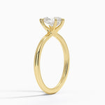 Freesia Six-Prong Solitaire Ring Yellow Gold 18k Pear Engagement Ring