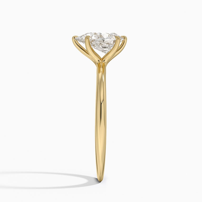 Freesia Six-Prong Solitaire Ring Yellow Gold 18k Pear Engagement Ring