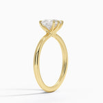 Freesia Six-Prong Solitaire Ring Yellow Gold 18k Princess Engagement Ring
