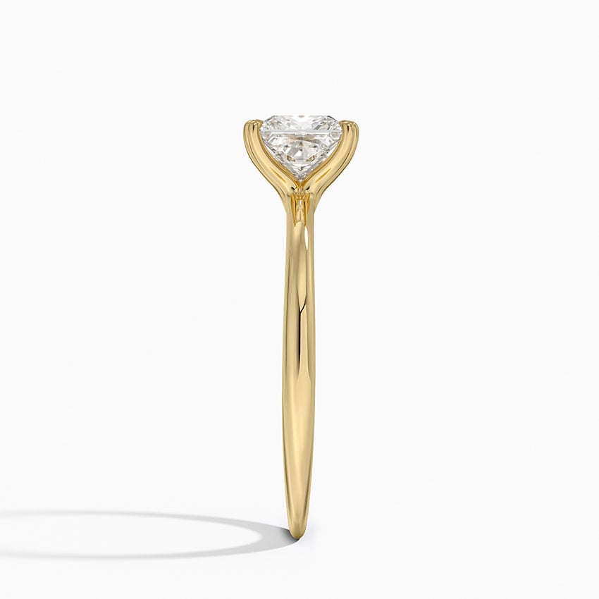 Freesia Six-Prong Solitaire Ring Yellow Gold 18k Princess Engagement Ring