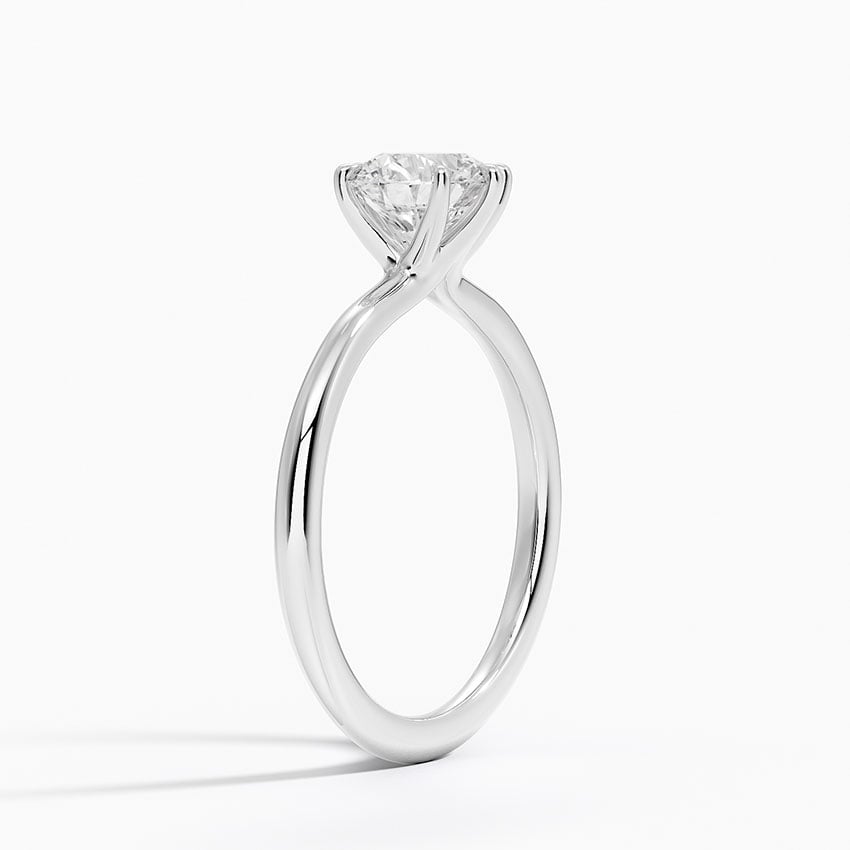 Freesia Six-Prong Solitaire Ring Platinum Round Engagement Ring