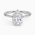 Freesia Six-Prong Solitaire Ring Platinum Pear Engagement Ring