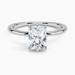 Freesia Six-Prong Solitaire Ring Platinum Radiant Engagement Ring