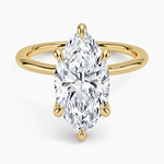 Freesia Six-Prong Solitaire Ring Yellow Gold 18k Marquise Engagement Ring