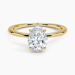 Freesia Six-Prong Solitaire Ring Yellow Gold 18k Pear Engagement Ring