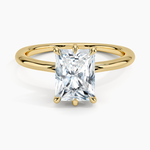 Freesia Six-Prong Solitaire Ring Yellow Gold 18k Radiant Engagement Ring