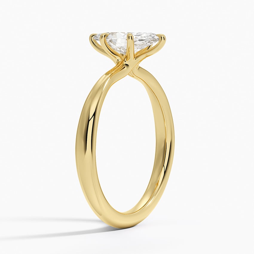 Freesia 2.7mm Solitaire Ring Yellow Gold 18k Marquise Engagement Ring