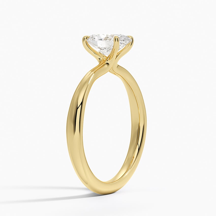 Freesia 2.7mm Solitaire Ring Yellow Gold 18k Oval Engagement Ring