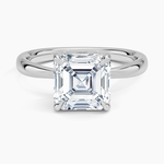 Freesia 2.7mm Solitaire Ring Platinum Asscher Engagement Ring