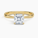 Freesia 2.7mm Solitaire Ring Yellow Gold 18k Asscher Engagement Ring