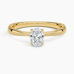 Freesia 2.7mm Solitaire Ring Yellow Gold 18k Oval Engagement Ring