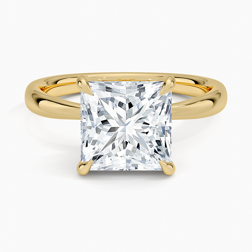 Freesia 2.7mm Solitaire Ring Yellow Gold 18k Princess Engagement Ring