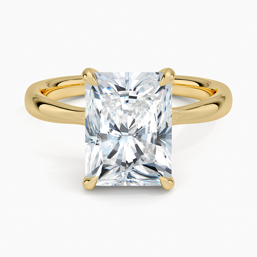 Freesia 2.7mm Solitaire Ring Yellow Gold 18k Radiant Engagement Ring