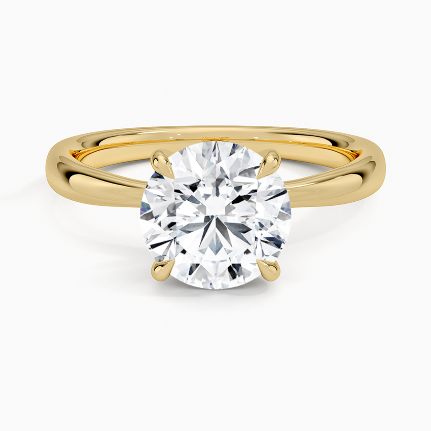 Freesia 2.7mm Solitaire Ring Yellow Gold 18k Round Engagement Ring