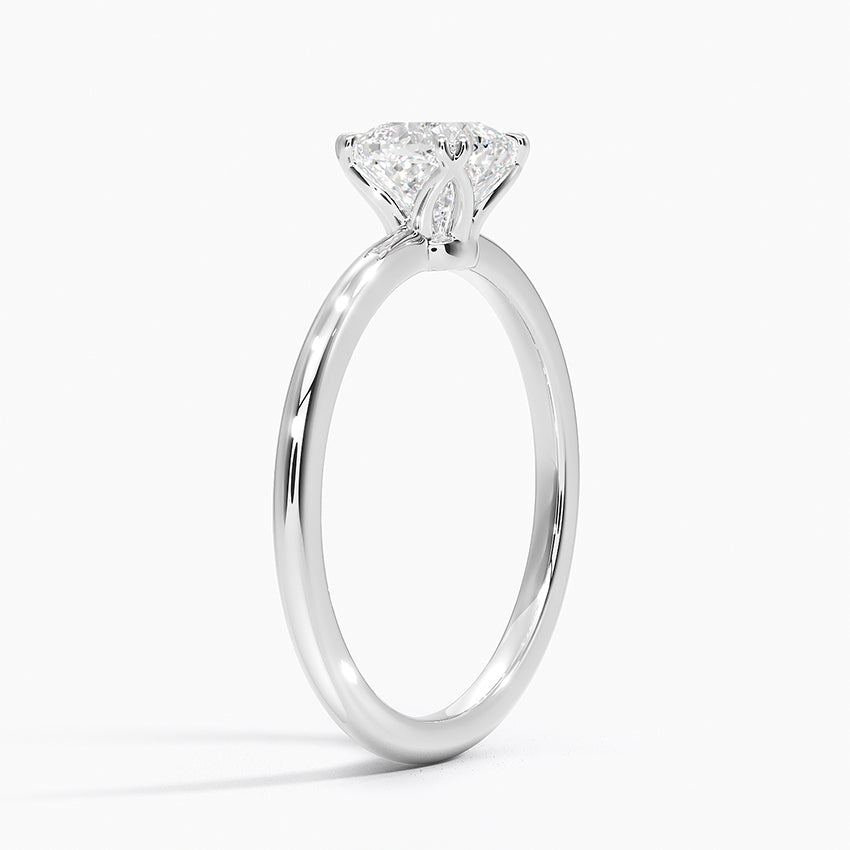 Aveline Solitaire Ring Platinum Cushion Engagement Ring