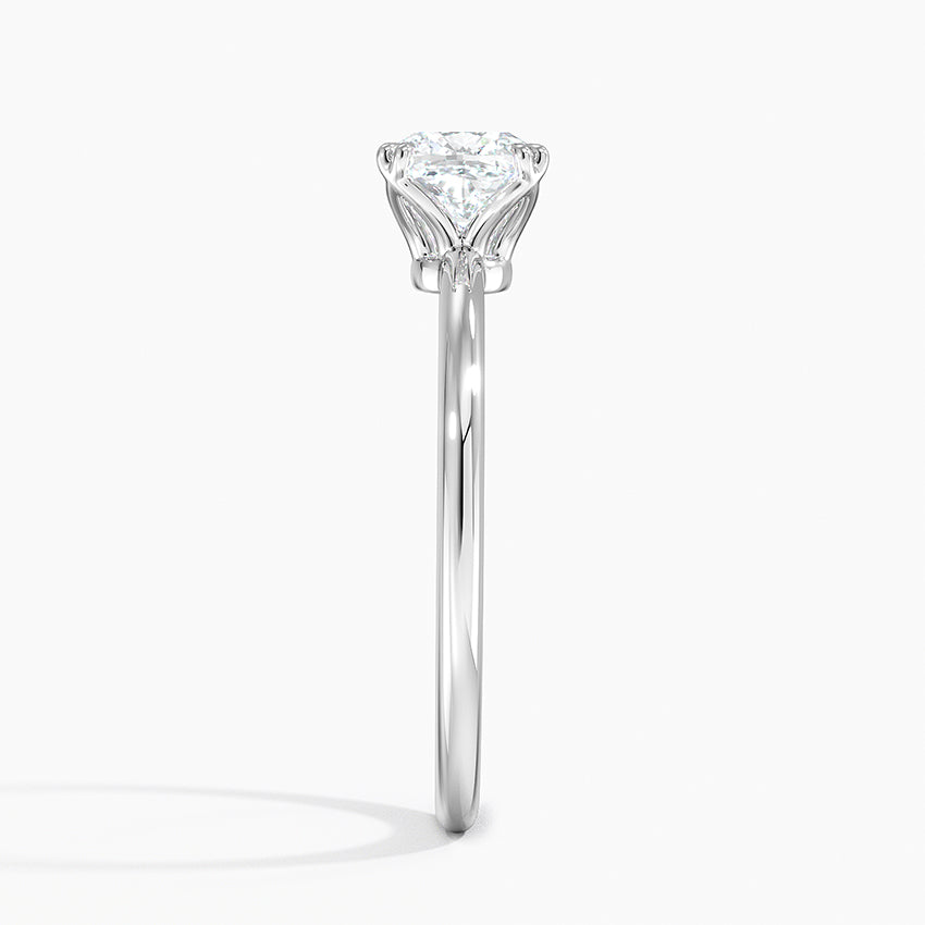 Aveline Solitaire Ring Platinum Cushion Engagement Ring